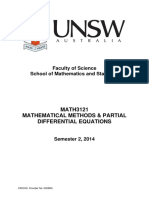 Faculty of Science School of Mathematics and Statistics: MATH3121 Mathematical Methods & Partial Differential Equations