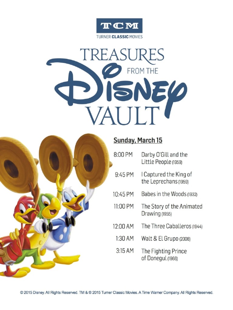 Treasures From The Disney Vault Schedule PDF