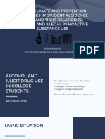 alcohol and psychoactive substance use among college students