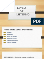 Levels OF: Listening