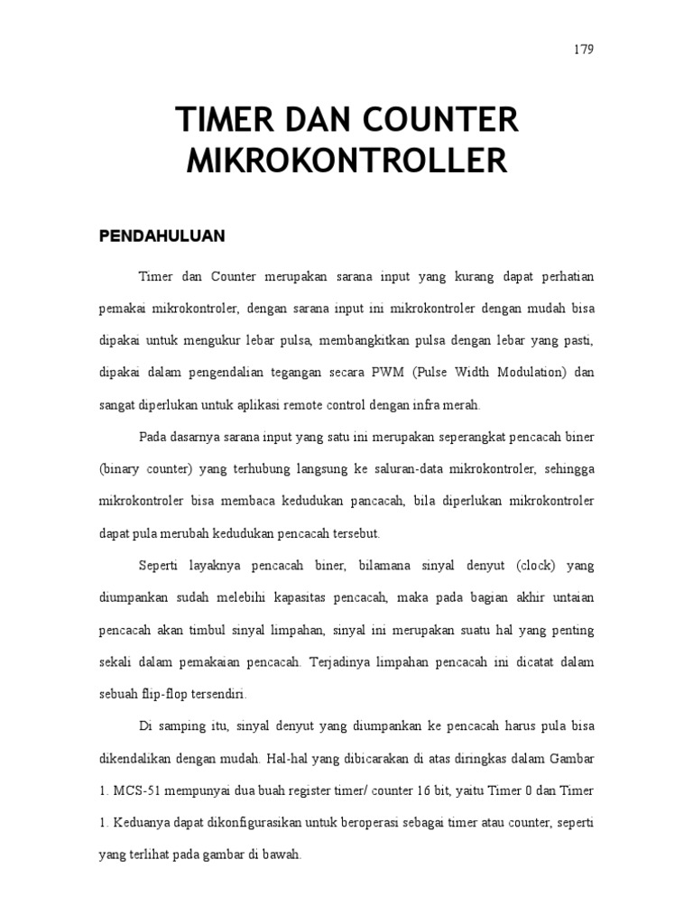 Timer dan Counter pada Mikrokontroler MCS51 | PDF