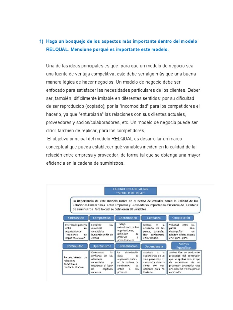 Claves del Modelo RELQUAL y Gestión de Inventarios | PDF | Negocios