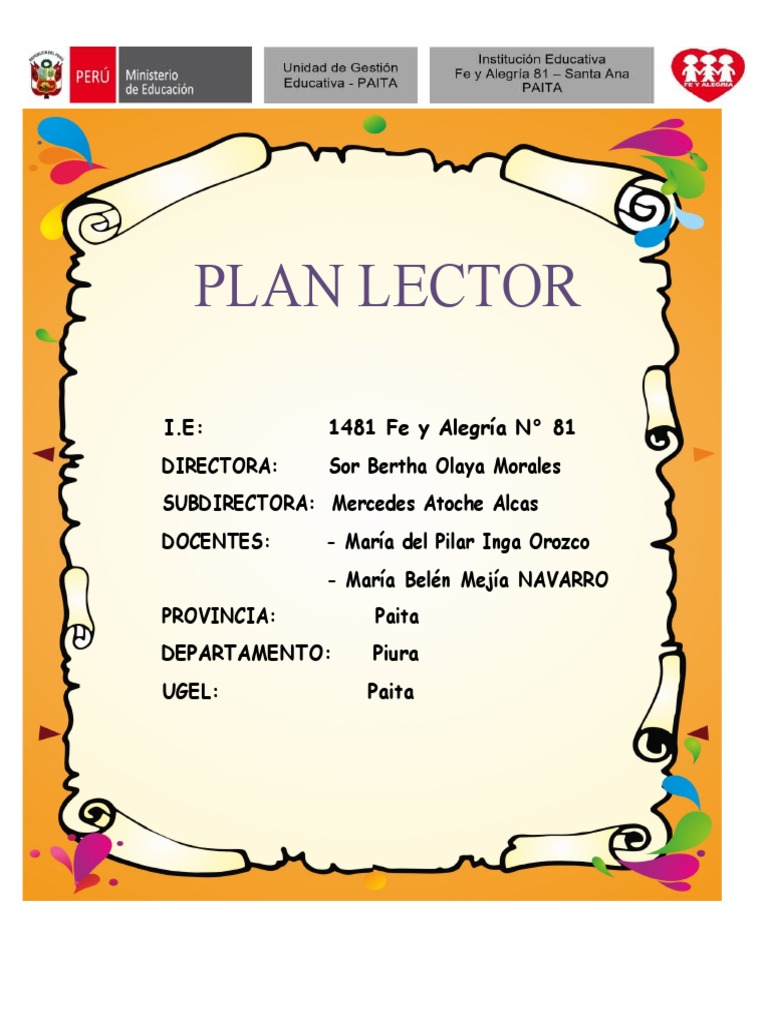 Plan Lector 2021 Primer Grado | PDF | Educación de la primera infancia ...