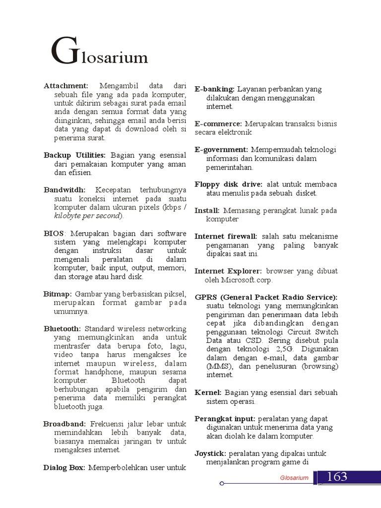 TIK Kelas 7 Glosarium | PDF