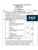 Kendriya Vidyalaya Sangathan, Lucknow Region TERM-II 2021-22 Marking Scheme Class - XI Subject - Accountancy