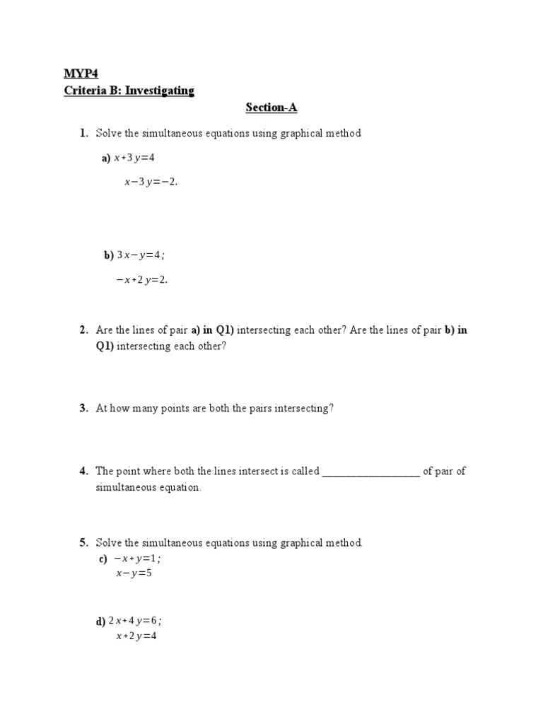 Sample Criteria B and Criteria A | PDF