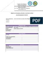 Accomplishment Report Sample Format