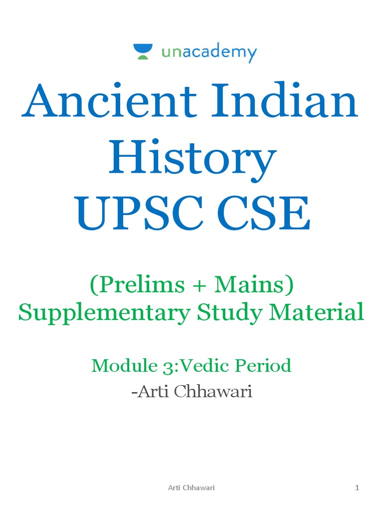 Vedic Period Study Material | PDF | Vedas