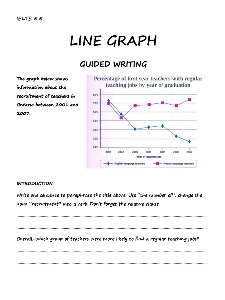 WRITING SKILL LESSON 3 (Guided Writing LINE GRAPH) | PDF