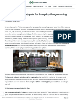 10 Python Code Snippets For Everyday Programming Problems - GeeksforGeeks