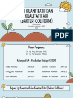 UJI KUANTITATIF DAN KUALITATIF AIR (BAKTERI COLIFORM) MENGGUNAKAN METODE JPT