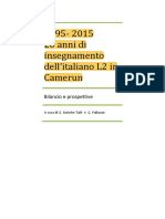 20 Anni Di Insegnamento Dell’Italiano L2 in Camerun