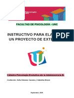 INSTRUCTIVO PARA ELABORACIÓN DE PROYECTO DE EXTENSIÓN. (1)- Sofi y Vale