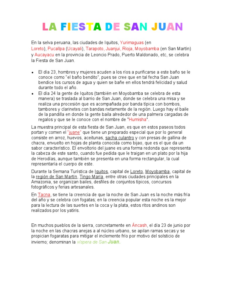La Fiesta de San Juan | PDF