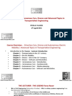 Introduction: Autonomous Cars, Drones and Advanced Topics in Transportation Engineering