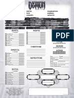 Demon: The Descent Character Sheet