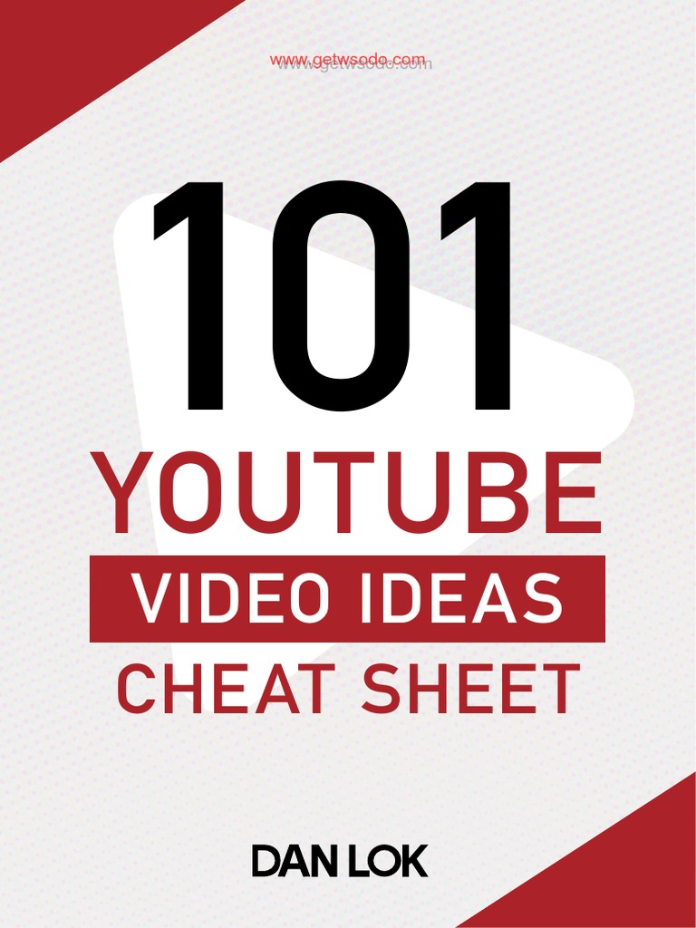 101 YouTube Video Ideas Cheat Sheet | PDF | You Tube | Experience