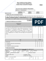 Solicitud de audiencia preliminar programada