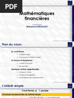 Mathématiques Financières I