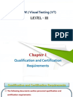 Level III Certification Requirements