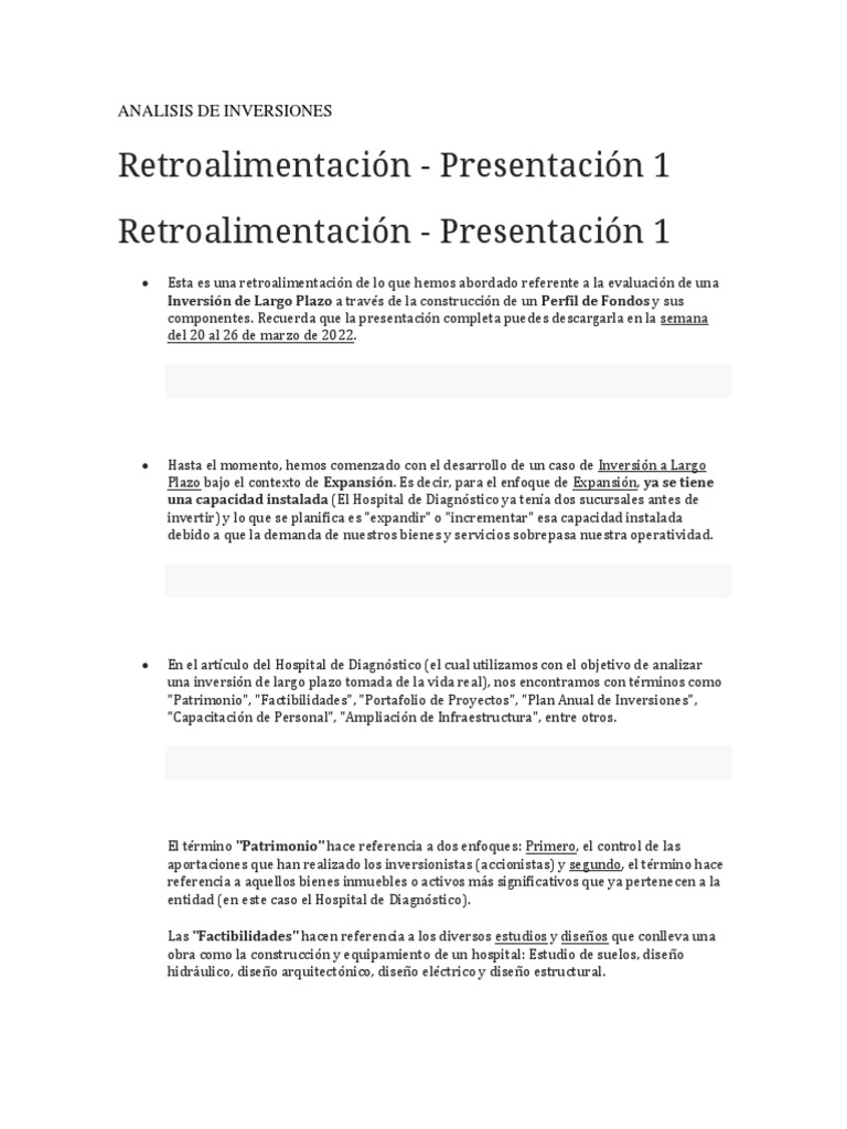 Análisis de Inversiones a Largo Plazo | PDF | Tratado | Organización de ...