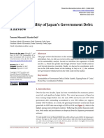 The Sustainability of Japan's Government Debt: A Review: Tomomi Miyazaki, Kazuki Onji
