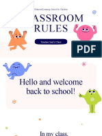 Colorful Illustrated Blobs Classroom Rules Education Presentation