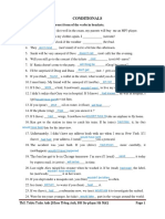 Conditionals: I. Complete Using The Correct Form of The Verbs in Brackets