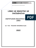 LIBRO DE INCIDENCIAS I.E. N° 36264