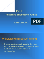 Principles of Effective Writing: Kristin Cobb, PHD