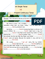 Present Simple Tense Present Continuous Tense