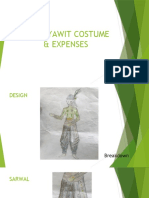 Tugsayawit Costume & Expenses