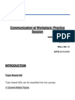 Practical 8: Communication at Workplace: Practice Session