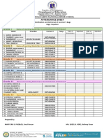 Attendance Sheet For Distribution and Retrieval of Las