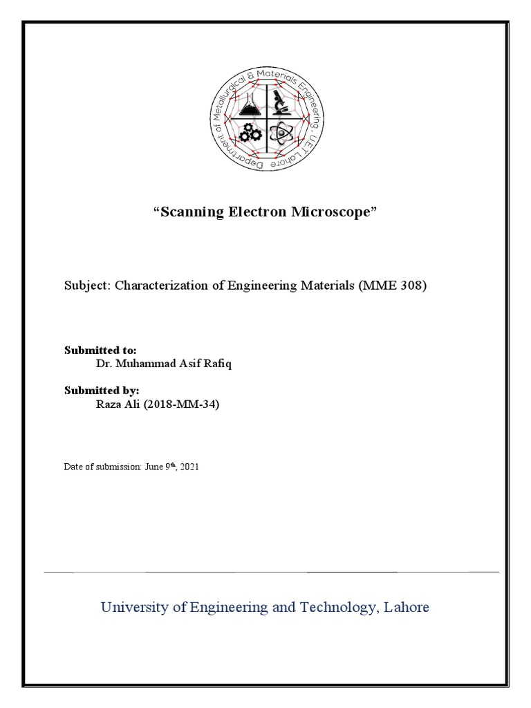 Scanning Electron Microscope Overview | PDF | Scanning Electron ...