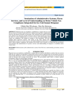 The Effect of Modernization of Administrative Systems, Fiscus Services, and Level of Understanding On Motor Vehicle Tax Compliance Integrated Service Unit Samsat Denpasar