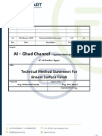 Al - Ghad Channel: Technical Method Statement For Broom Surface Finish