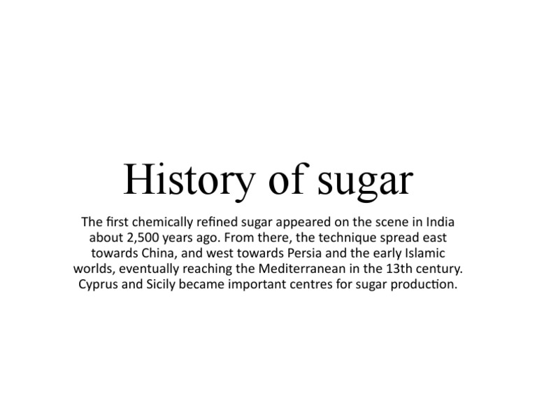 History of Sugar PDF