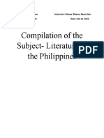 Compilation of The Subject - Literature of The Philippines