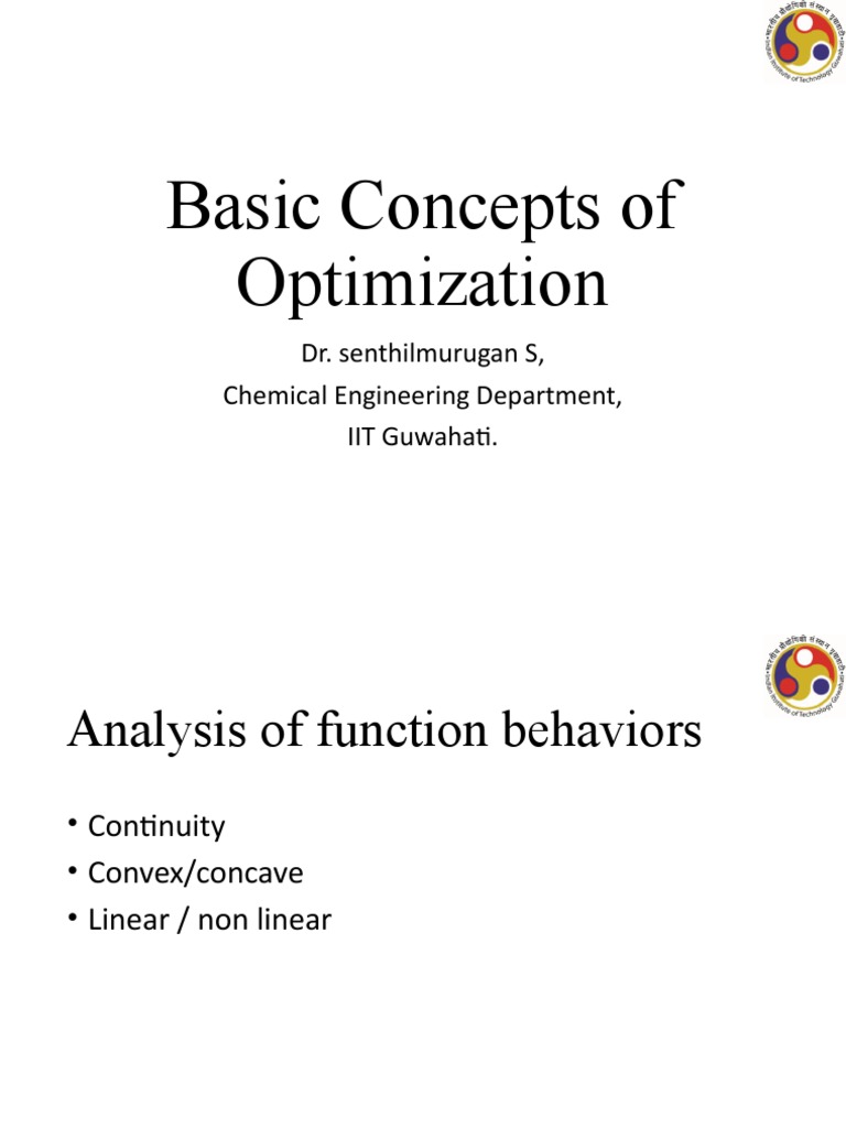 4 Basic Concepts of Optimization | PDF | Mathematical Optimization ...