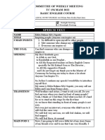 Speech Text: Committee of Weekly Meeting TC 156 MAM 2022 Basic English Course