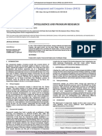 Information Management and Computer Science (IMCS) : Commercial Complex Intelligence and Program Research