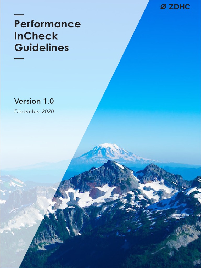 ZDHC Performance InCheck Guidelines | PDF