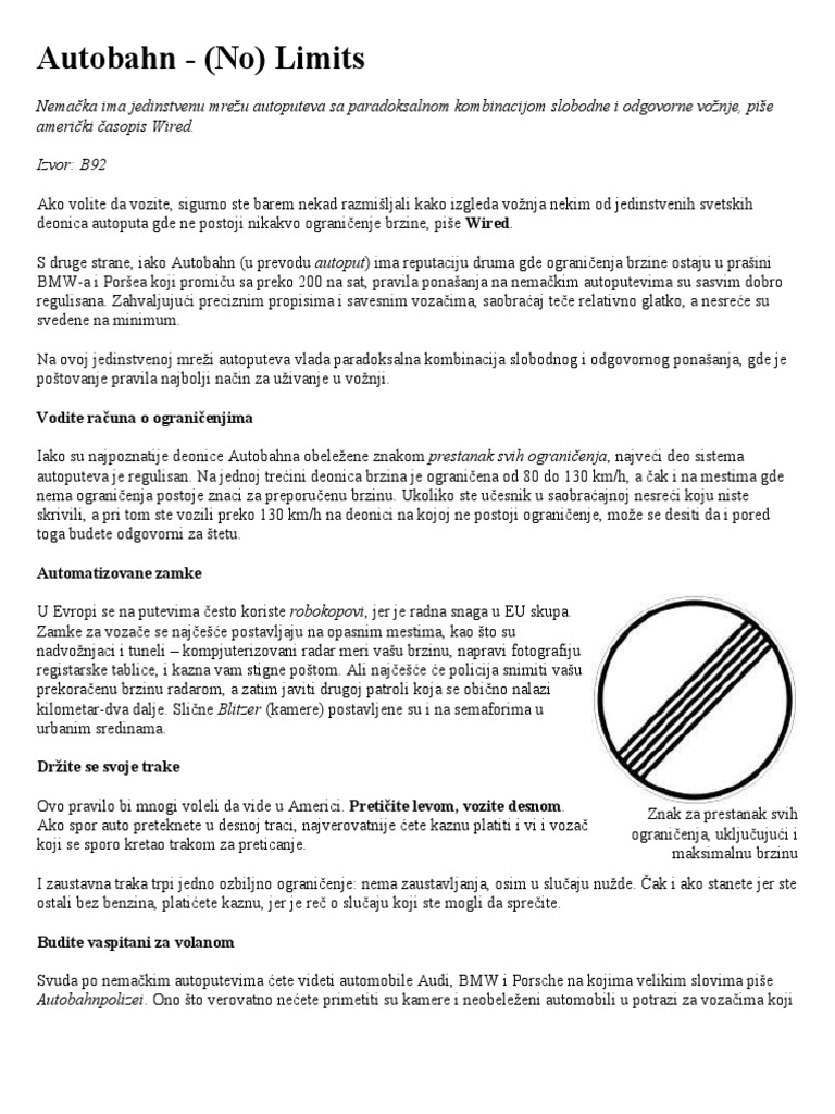 Autobahn | PDF