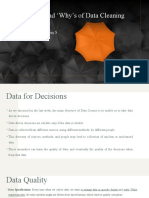 What's and Why's of Data Cleaning: CSD102 - Session 5