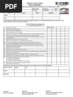 Form Dlc-Test Sheet Part I - Ground Test