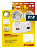 Lampara de Emergencia Opalux 9101smd de 9 Horas Slim