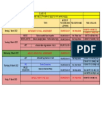 Class 1 Online Time Table March 7-11