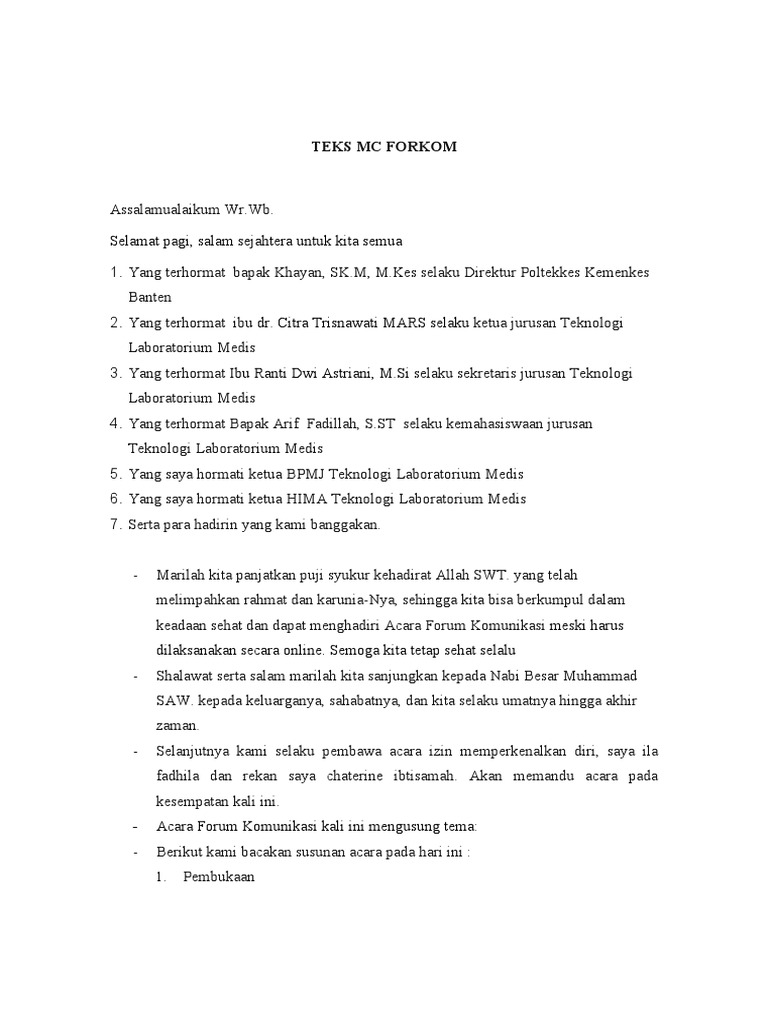 TEKS MC Forkom | PDF