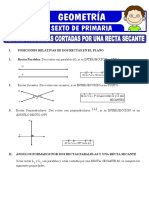 Ejercicicios de Rectas Paralelas Cortadas Por La Secante para Sexto de Primaria